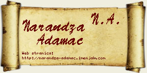 Narandža Adamac vizit kartica